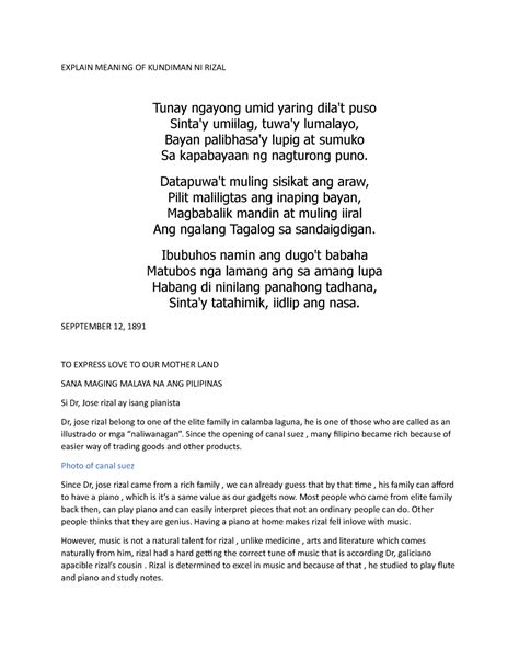 Kundiman Isang Tula ni Jose Rizal .